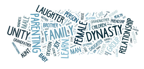 Family word cloud. Made of with words related to family