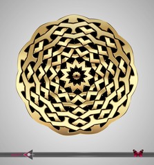 Celtic pattern. Round. Vector ornament. Design element