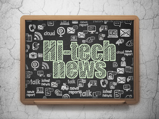 News concept: Hi-tech News on School board background