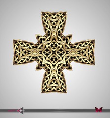 Celtic pattern. Cross. Vector ornament. Design element