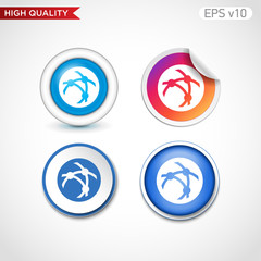 Network icon. Button with network icon. Modern UI vector.