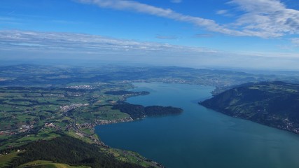Lake Zugersee, view from mount Rigi
