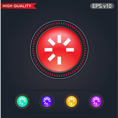 Loading icon. Button with loading icon. Modern UI vector.