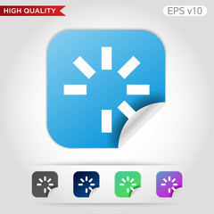 Fototapeta premium Loading icon. Button with loading icon. Modern UI vector.