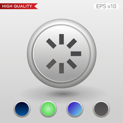 Loading icon. Button with loading icon. Modern UI vector.