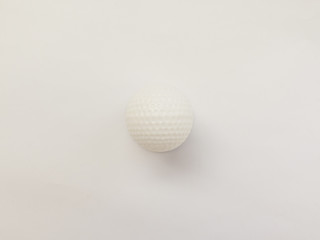 Almost invisible Golf ball on white background