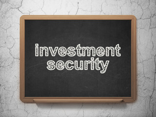 Privacy concept: Investment Security on chalkboard background