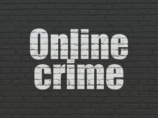 Privacy concept: Online Crime on wall background
