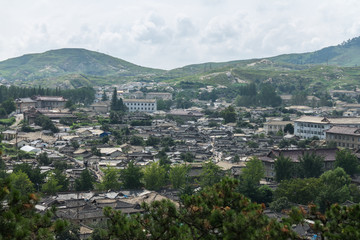 Fototapeta na wymiar view of the city of Kaesong, North Korea