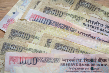 Highest denominations Indian rupee withdrawn from circulation.