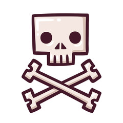Stylized skull with crossbones