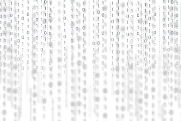 Abstract tech binary silver white texture background