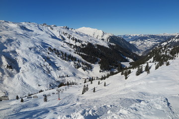 Obraz premium Gaschurn, Blick von der Versettla ins Montafon