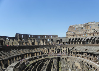Fototapeta na wymiar the interior of the coliseum of rome