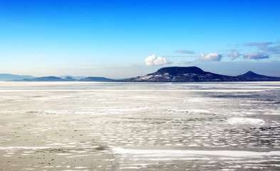 Lake Balaton in winter time, Hungary