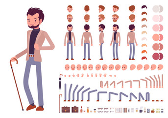 Smart casual male character creation set