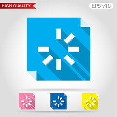 Loading icon. Button with loading icon. Modern UI vector.