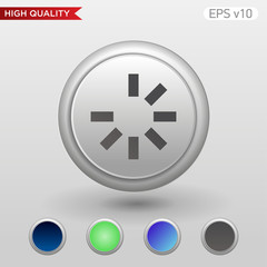Loading icon. Button with loading icon. Modern UI vector.
