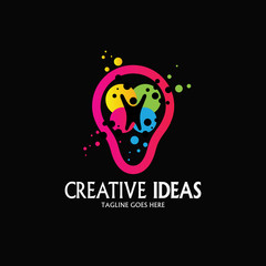 Creative Ideas logo design template. bright future logo design concept. Vector illustration
