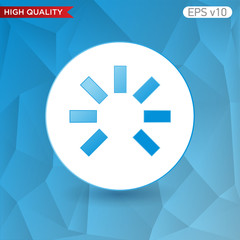Loading icon. Button with loading icon. Modern UI vector.