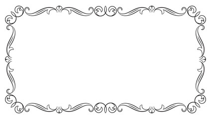 Decorative black rectangular frame.