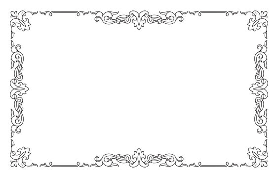 Decorative black rectangular frame.