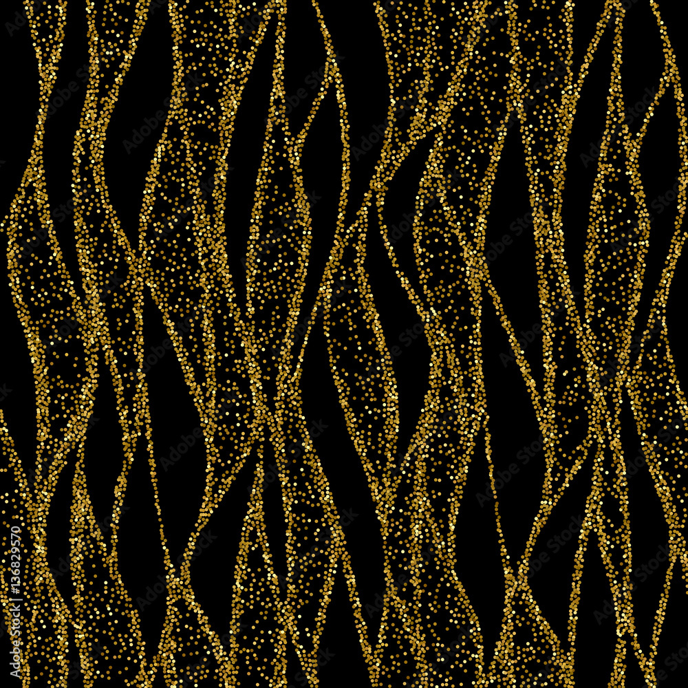 Poster Seamless vector wave pattern for textile and decoration.
