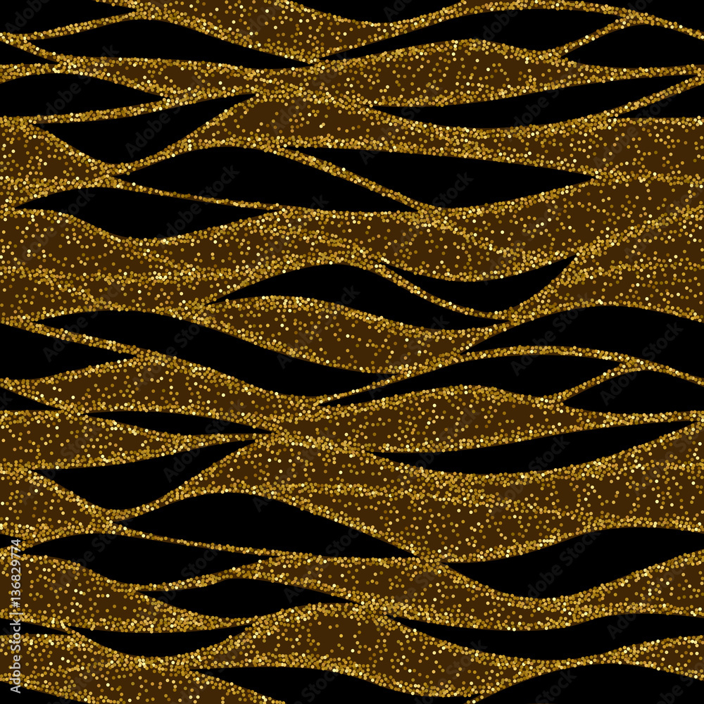 Poster Seamless vector wave pattern for textile and decoration.