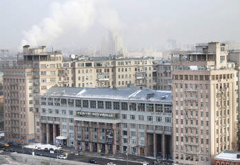 Naklejka premium Photos houses on the embankment