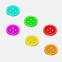 Abstract button for clothes. Icon buttons for clothes. Vector button.