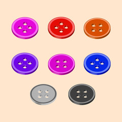 Abstract button for clothes. Icon buttons for clothes. Vector button.
