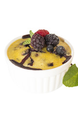 Cake with blackberries