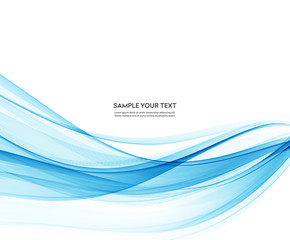 Abstract vector background, blue wavy