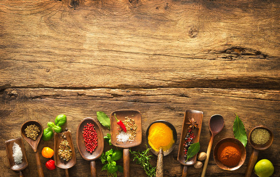 Various herbs and spices