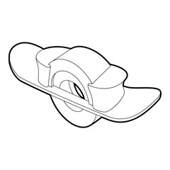 Blocked wheel icon, outline style