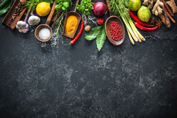 Various herbs and spices