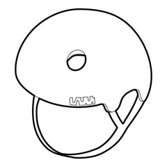 Segway helmet icon, outline style