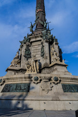 Fototapeta na wymiar Christopher Columbus Monument (1888). Barcelona, Spain.