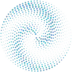 Circle abstract colorul dotted vector background