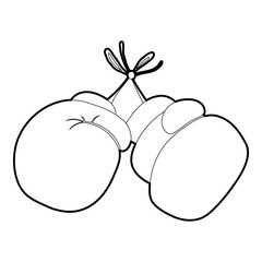 Boxing gloves icon, outline style