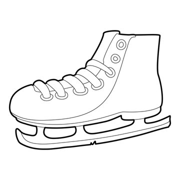 recommend clip art: Ice skate icon, outline style