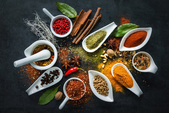 Various herbs and spices