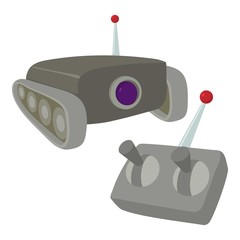 Moving camera icon, cartoon style