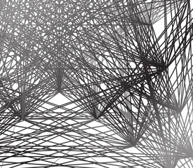 vector connection mesh background, black and white chaos templat
