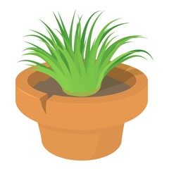 Home plant icon, cartoon style