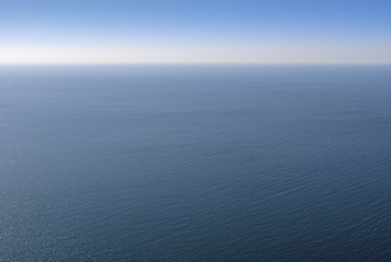 Sea view from the top on a clear day