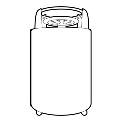 Construction machinery icon, outline style