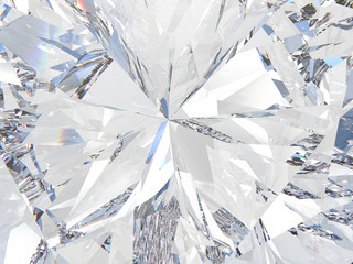 3D illustration crop diamond zoom