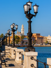 panoramic views of the waterfront of Bari, Puglia - Italy