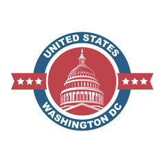 United States Capitol building icon in Washington DC